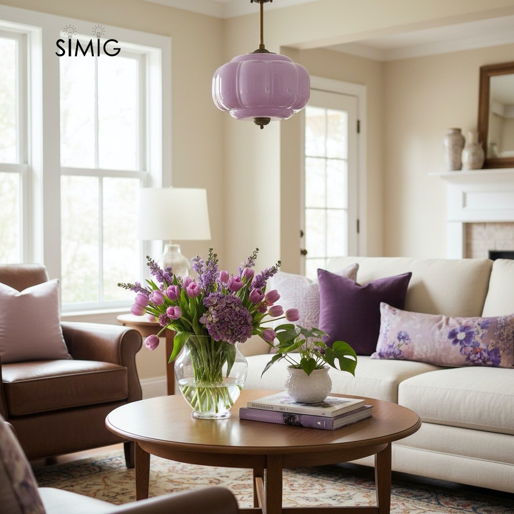Eloise Vintage Glass Pendant Light - Elegant Design Semi-Flush Mount Light G53