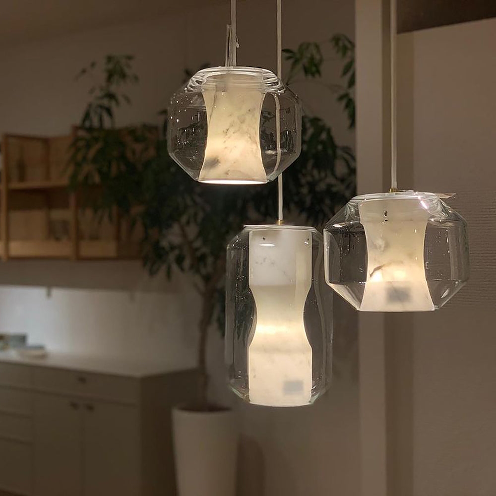 Glass Alabaster Pendant Lamp T1668