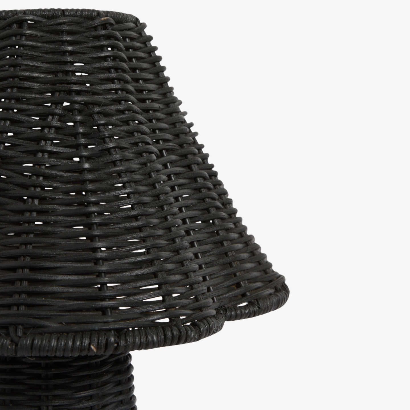 Wickara Sculptural Rattan Mini Table Lamp - Natural Woven Finish Suitable for Side Tables & Entryways T700