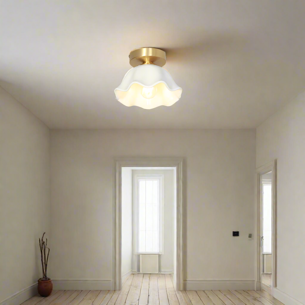 Blossom Glow Mid-Century Ceramic Ceiling Light T2176