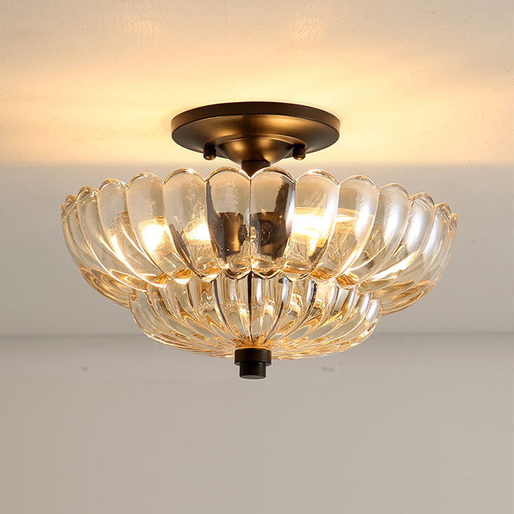 Semi Flush Mount Ceiling Lights Umbrella Shape Glass Lamp G58