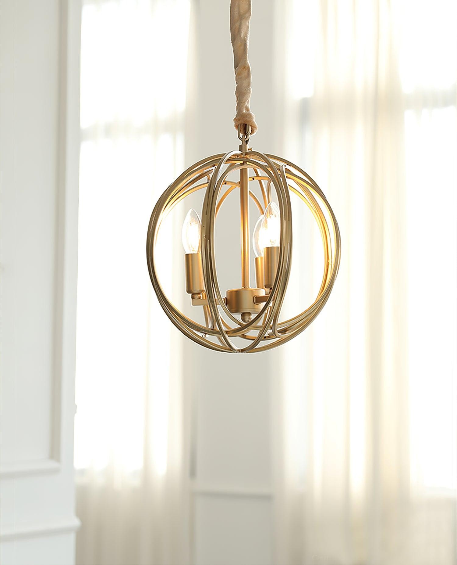 Hollow Metal Line Retro Pendant Light M526