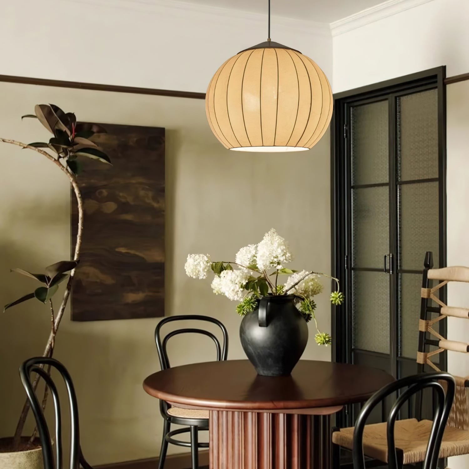 Japanese Style Fabric Lantern Pendant Lamp M547