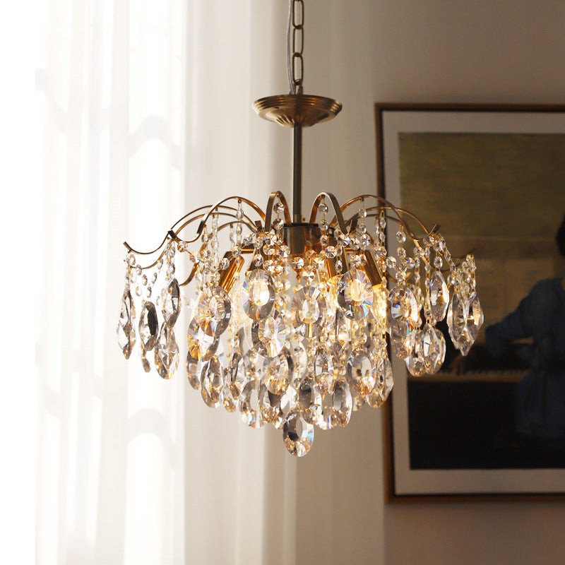Vintage Sumptuous Teardrop Crystal Chandelier T258
