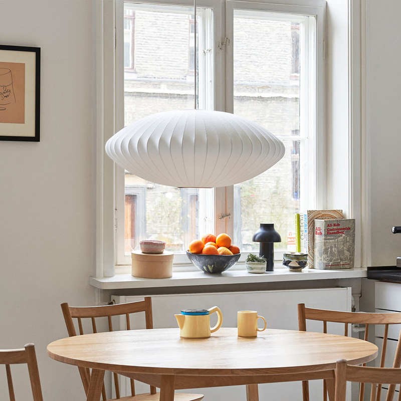 Saucer Bubble Pendant Lamp - Elegant Silk Design for Modern Interiors