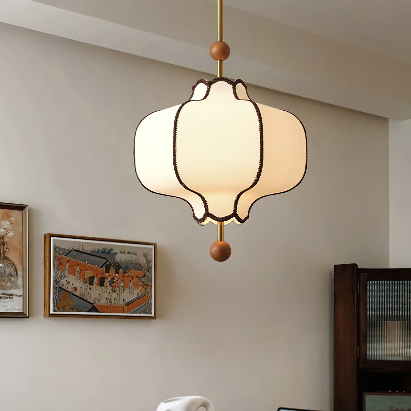 Vintage Textured Fabric Pendant Light M270