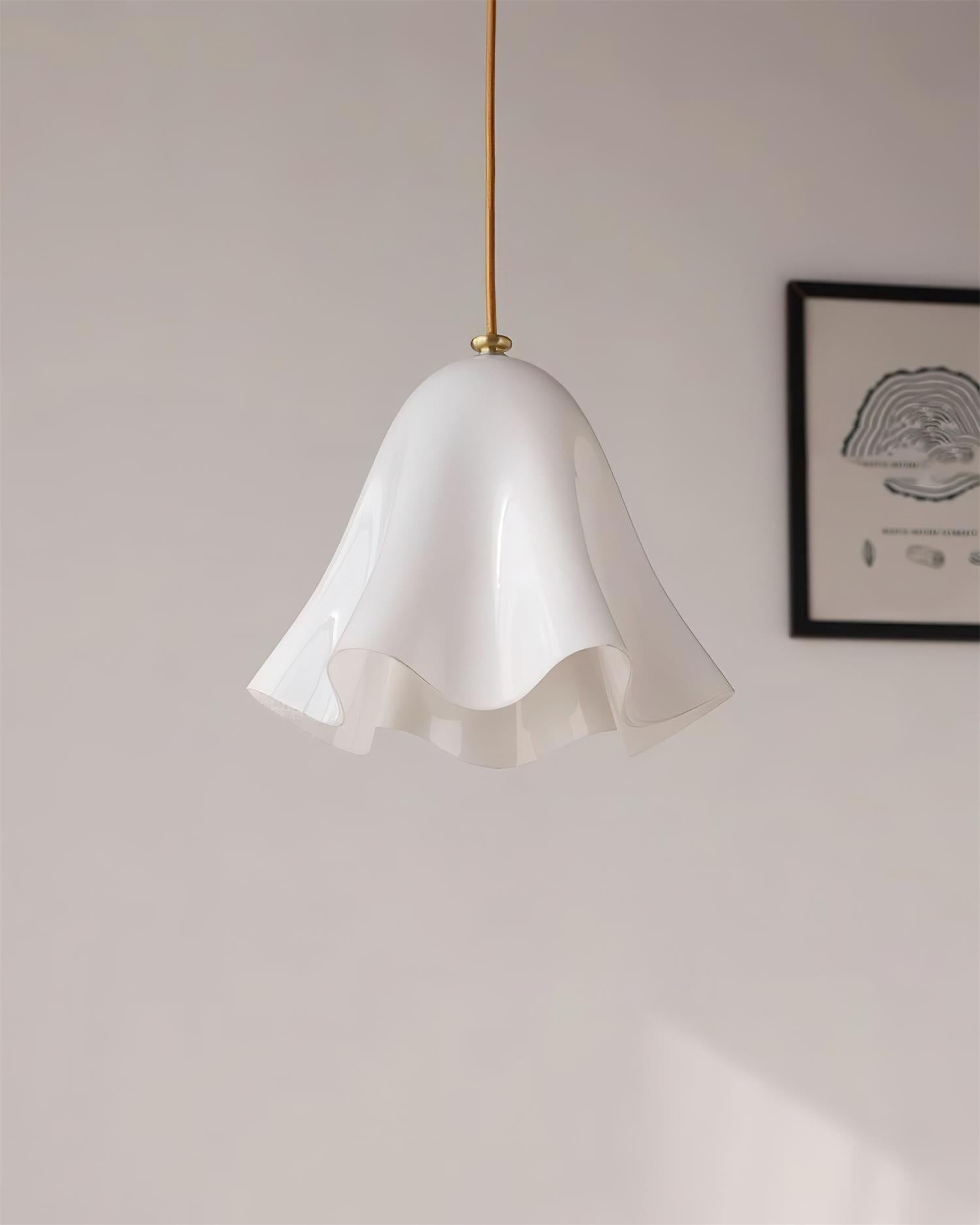 Bellina Wavy Edge Glass Pendant - French Style Light for Kitchen T279