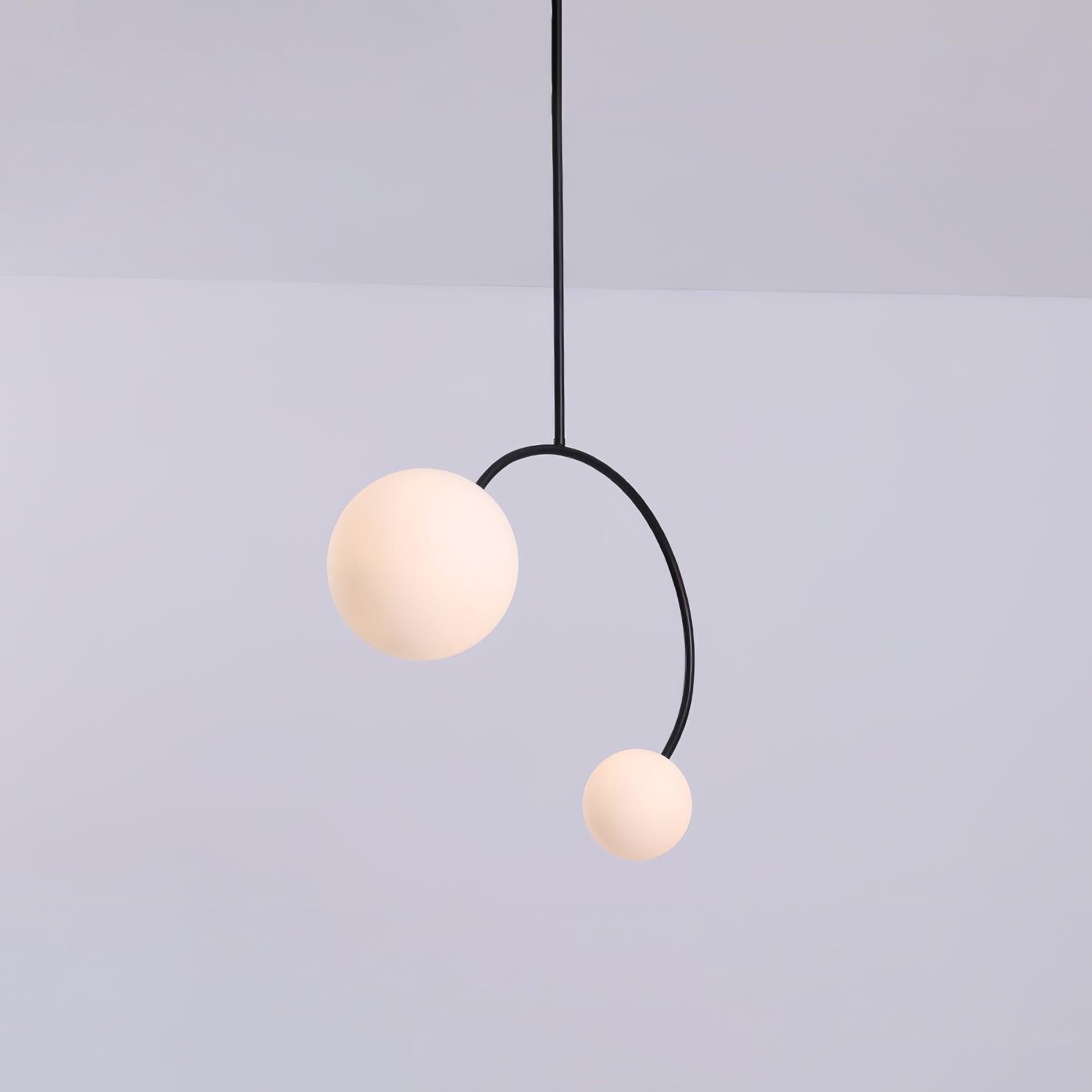 Creative Double Heads Glass Pendant Lamp M389