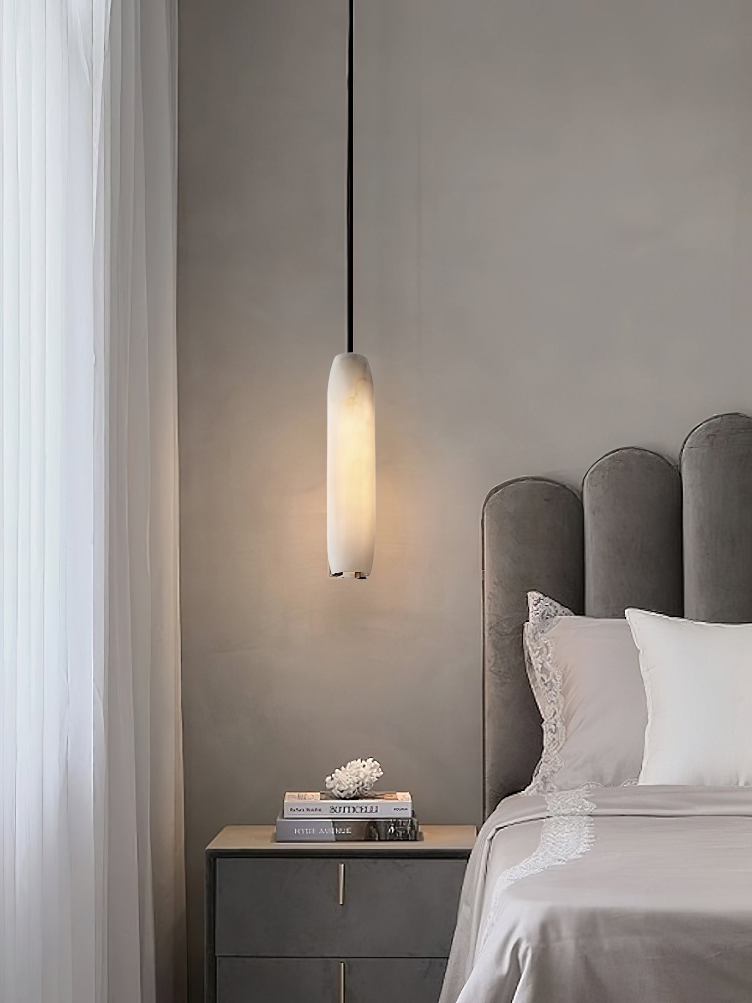 Alabaster Flute Pendant Light T1660
