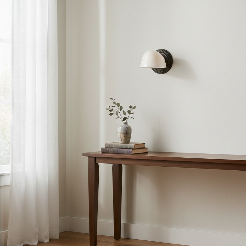 Fiea Fluted Wall Sconce - Art Deco Inspired Design with Soft Ambient Lighting for Bathroom or Bedroom T813
