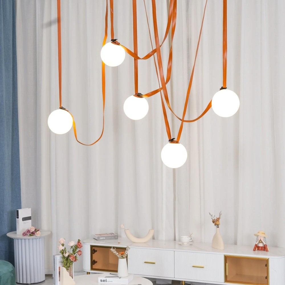 Flexible Belt-Style Pendant Lamp for Customizable Ambient Light S241