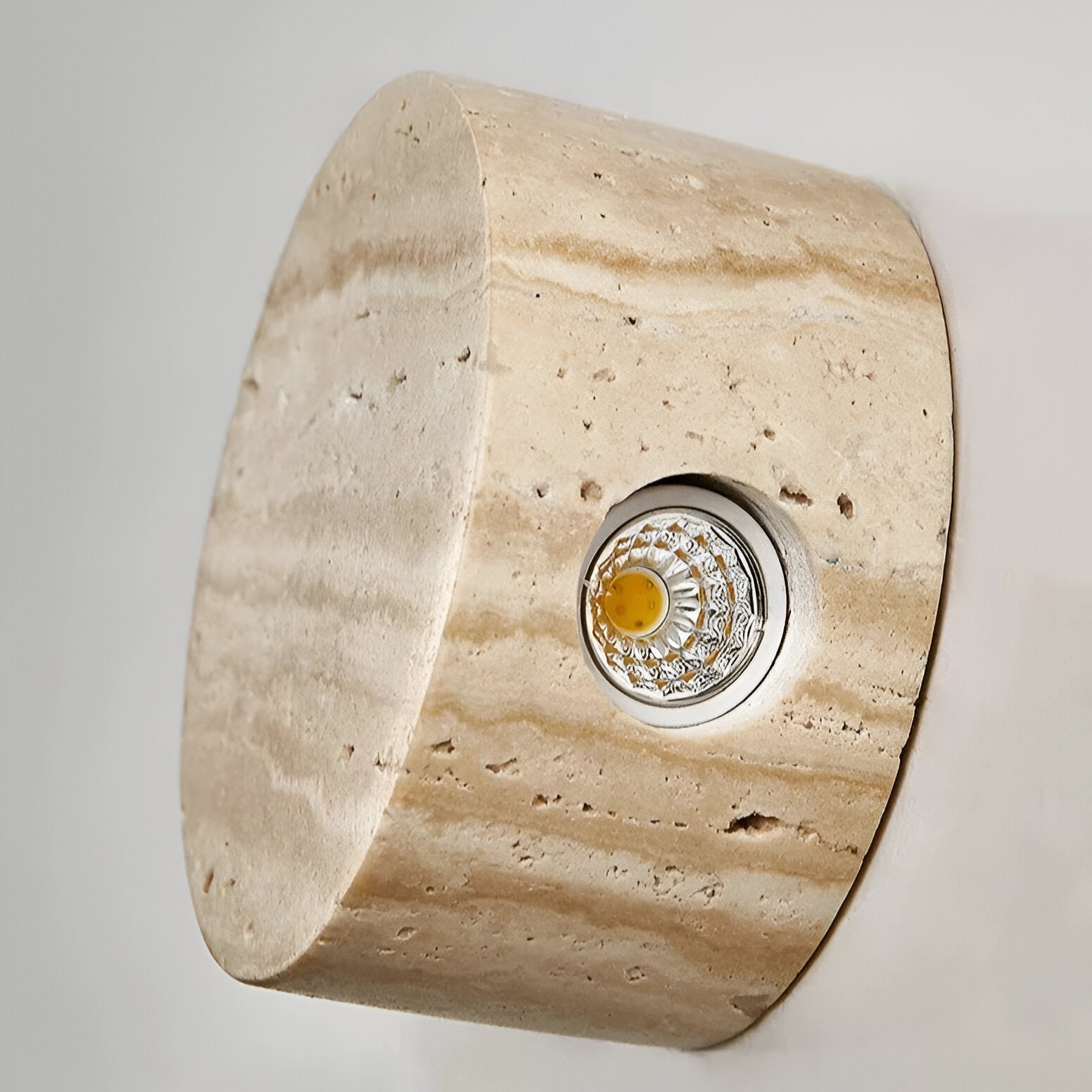 Japanese Wabi Sabi Natural Travertine Stone Wall Light T2102