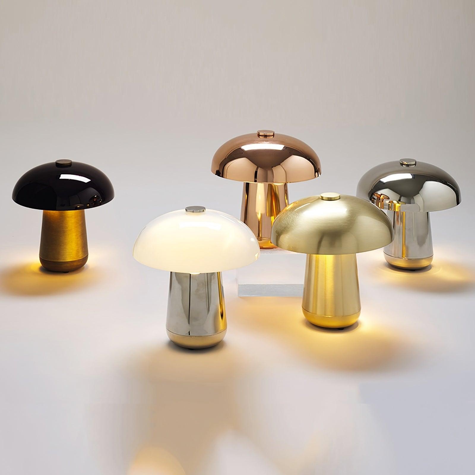 Metal Covered Mushroom Hollow Table Lamp M525