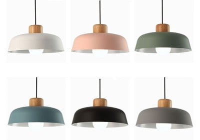 Scandinavian Metal Pendant Light with Macaroon Bowl Shape S33