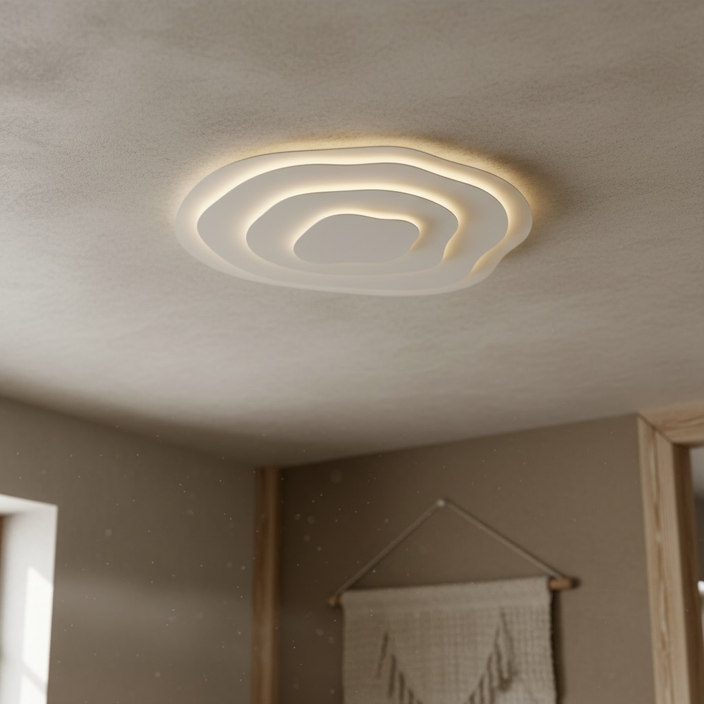 Aeris Mimir Wave-Form Acrylic Ceiling Light Modern Minimalist Surface Mount Lamp Living Room Bedroom T812