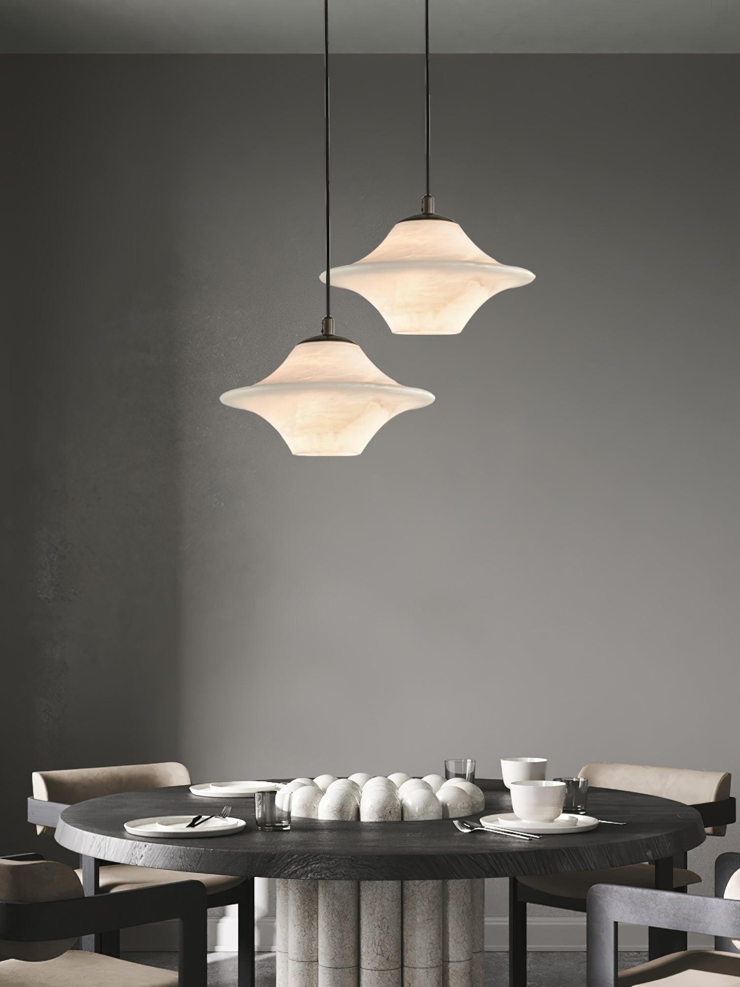 Saucer Alabaster Pendant Light M413