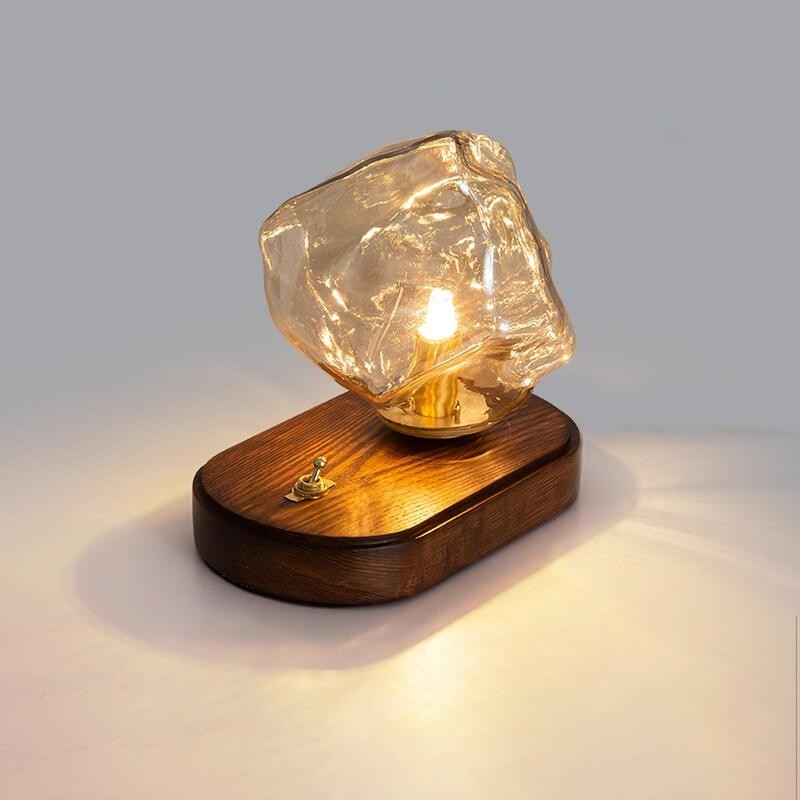 Ice Cube Stone Glass Table Lamp