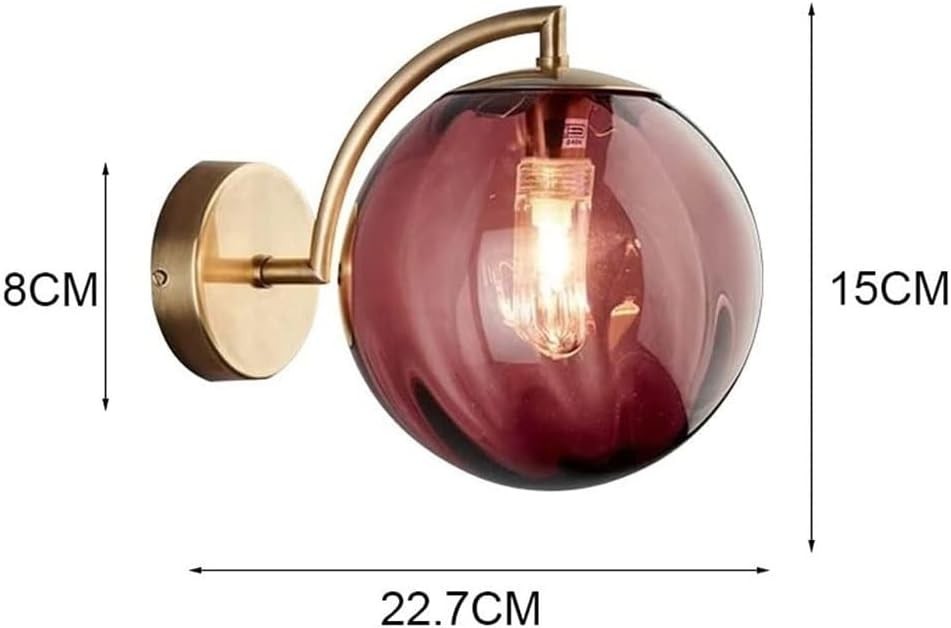 Modern Glass Multi-Color Spherical Gold Lamp Pole Wall Lamp M37