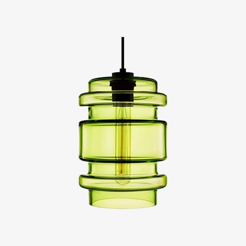 Modern Geometric Glass Pendant Light - Home Decor Multiple Colors Lighting S377