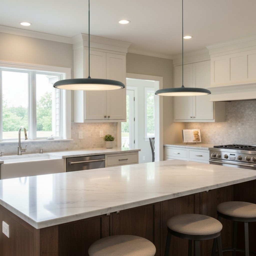 Astris LED Disc Pendant Lamp - Stylish Minimalist Light for Home Interiors T583