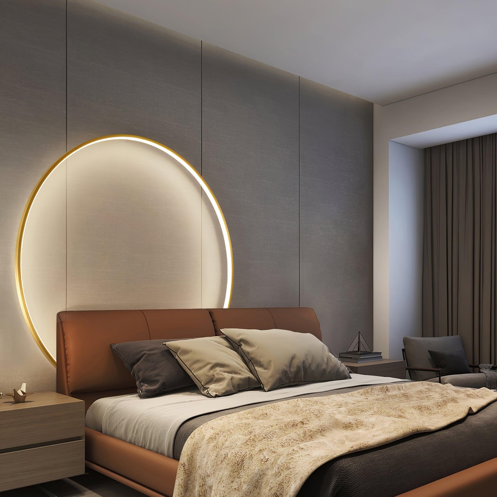 Minimalist Creative Simple Brass Round LED Wall Light M323