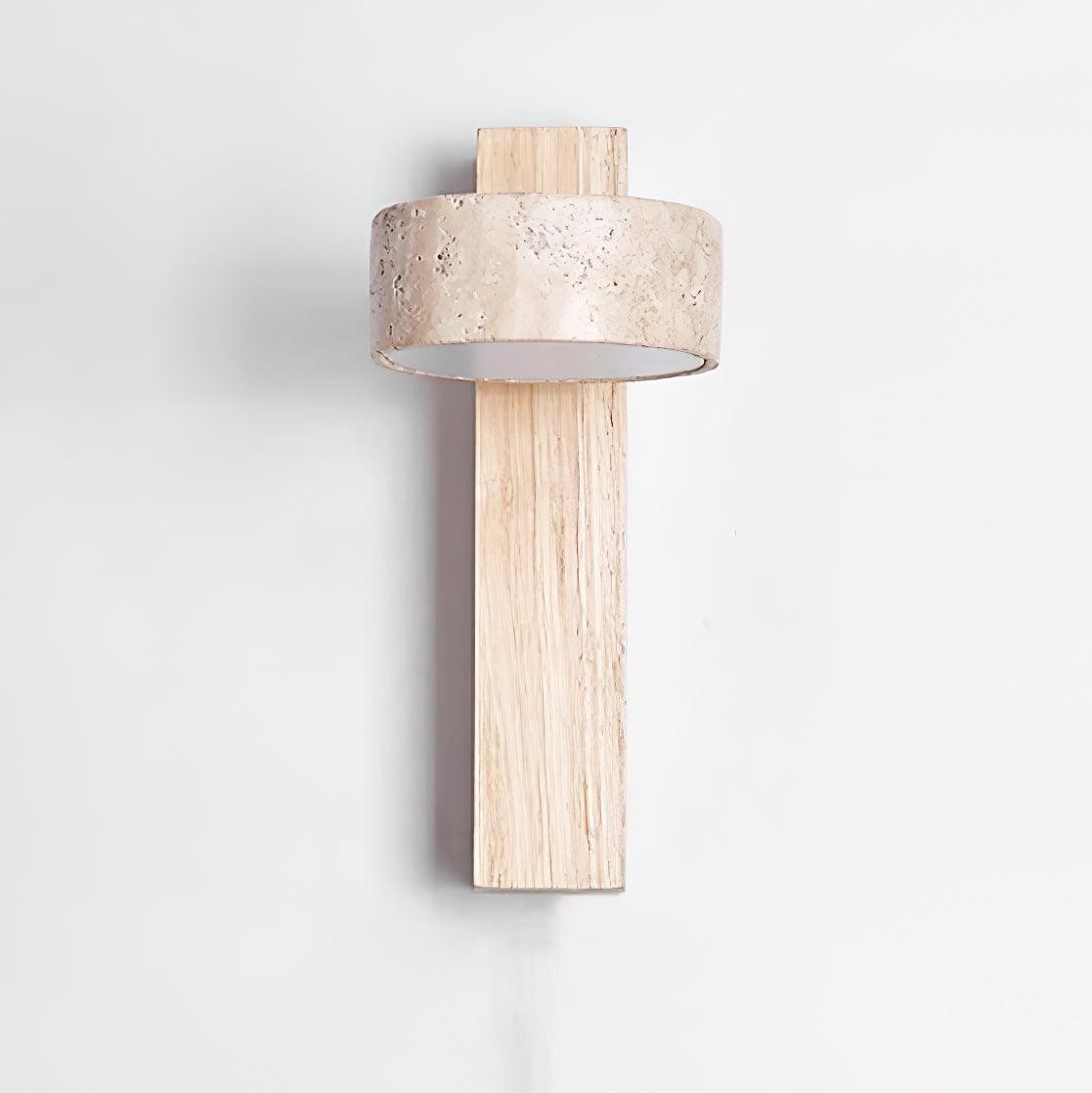 Travertine Cylinder Shade Lamp - Vintage Wall Sconce for Hallway M13