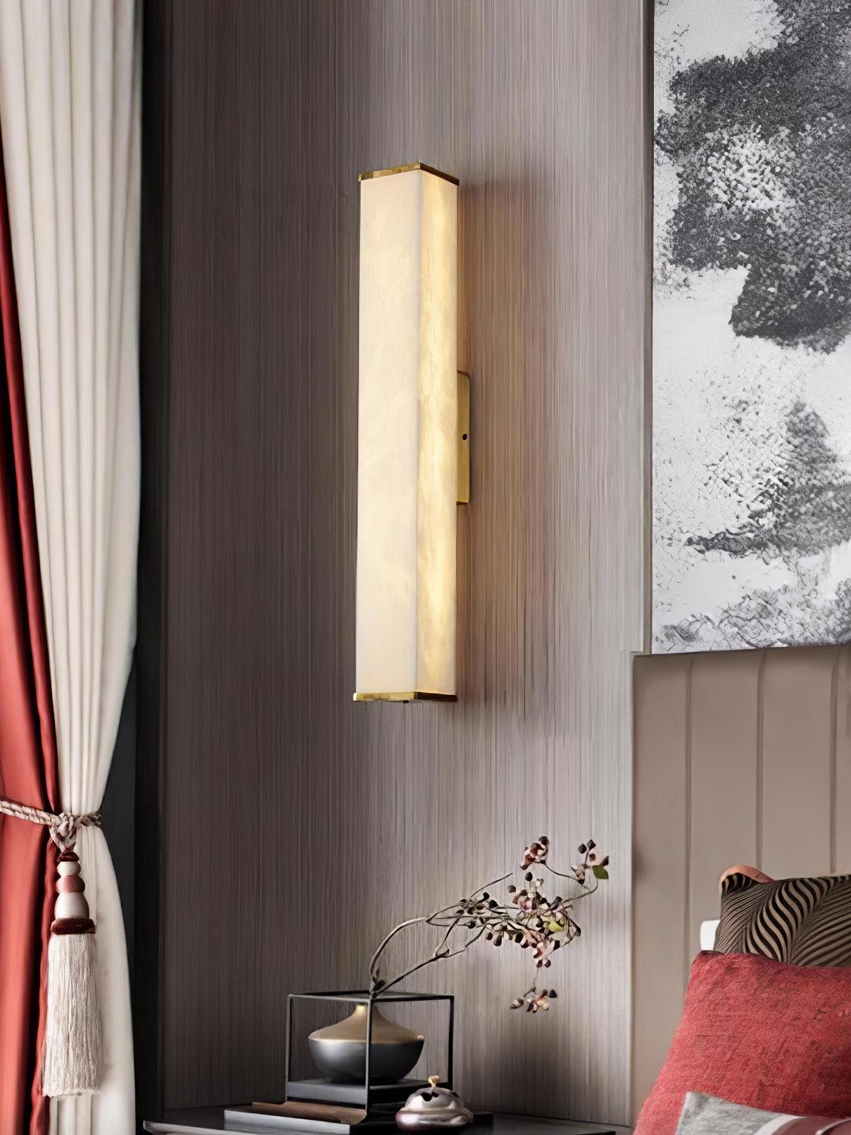 Cuboid Alabaster Wall Light T1622