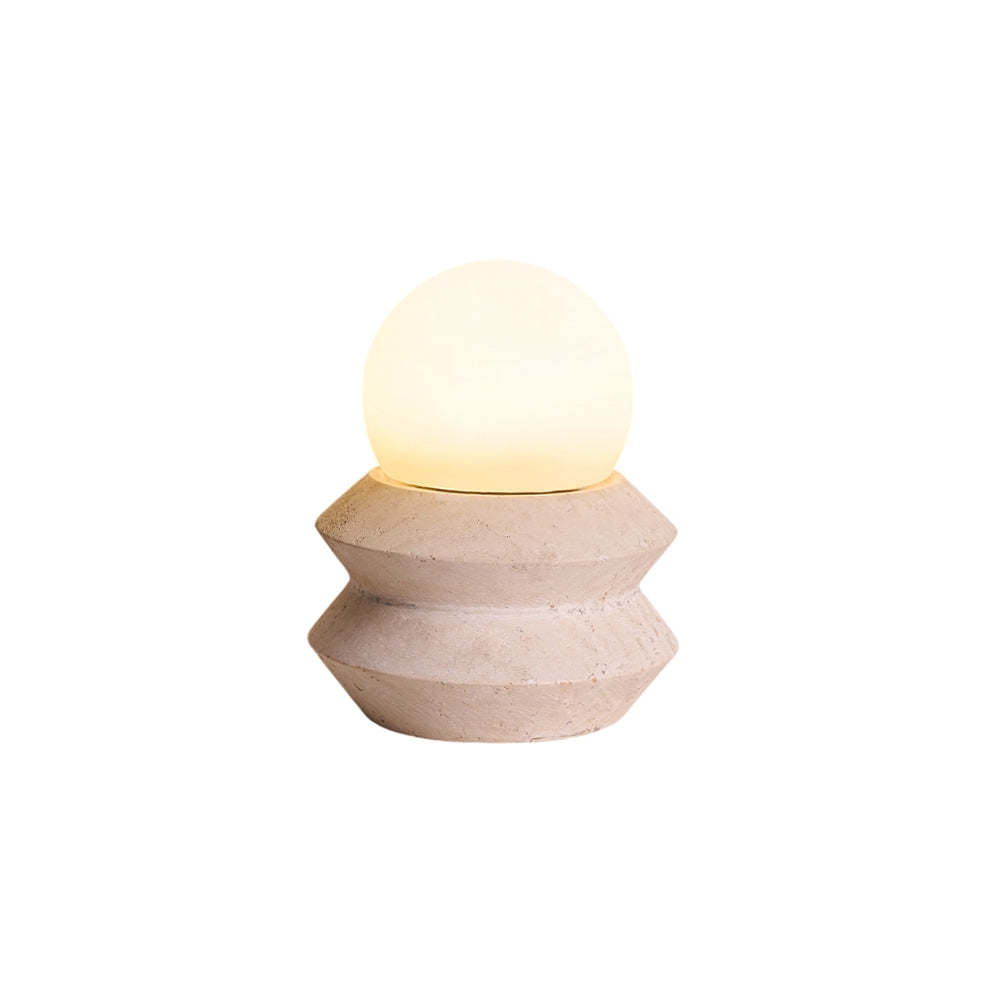 Fin Travertine Table Lamp (Built-in Battery) T1884