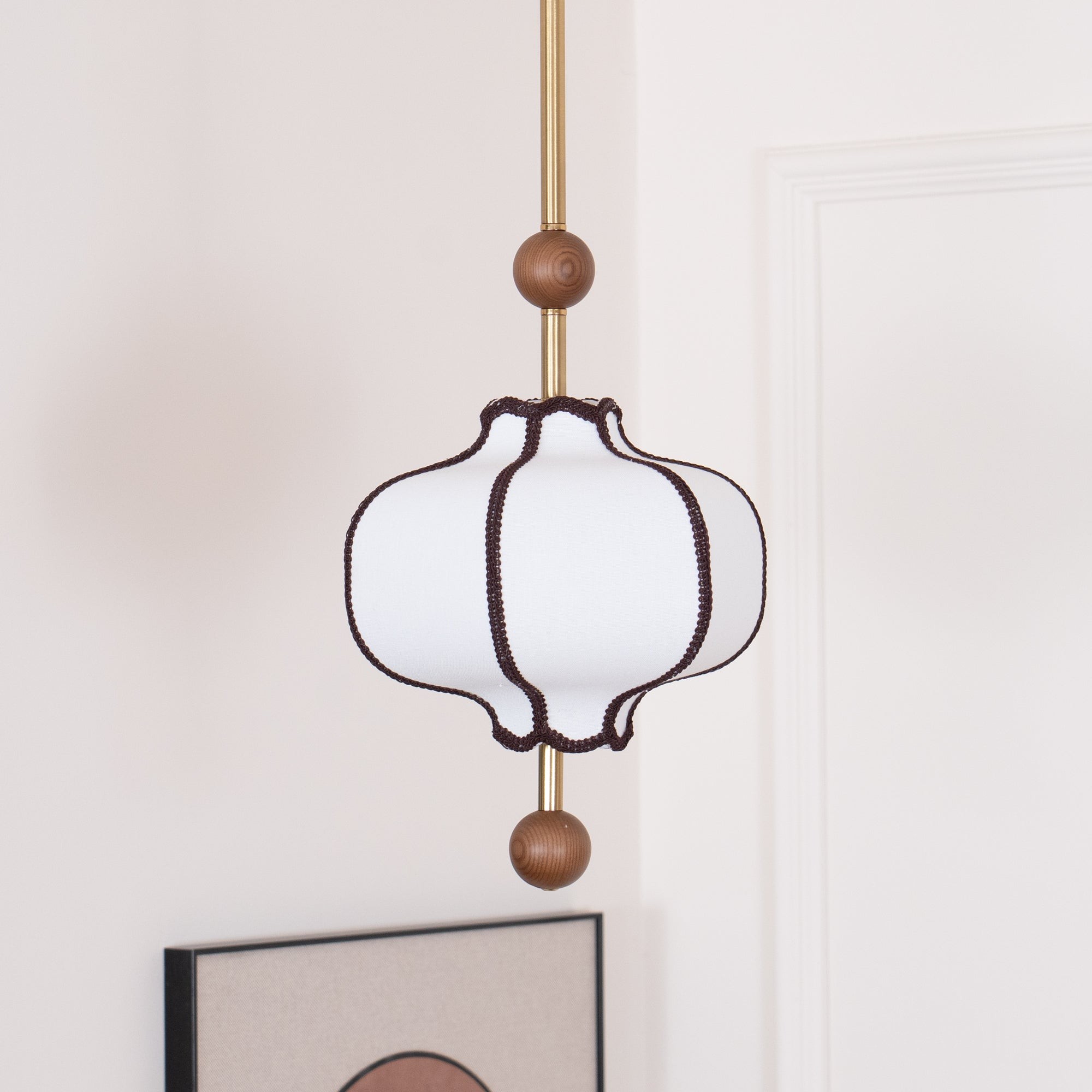 Vintage Textured Fabric Pendant Light M270