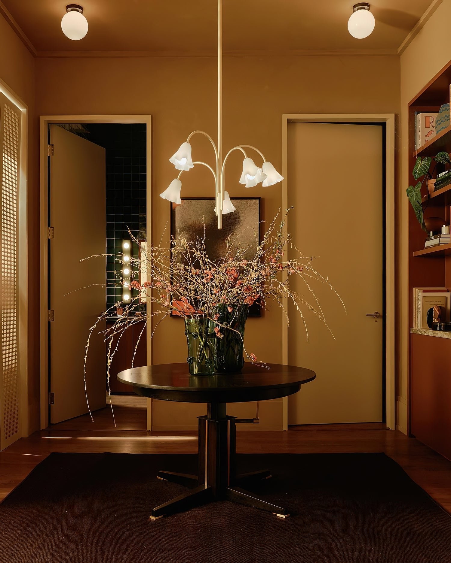 Bellina Lily Glass Flower Chandelier - Romantic Lighting for Interior T280