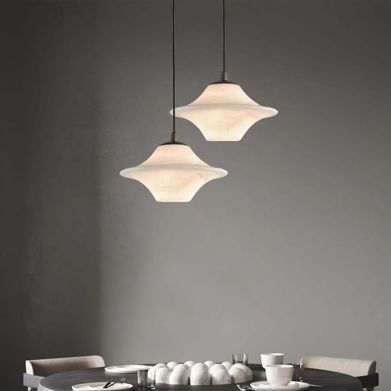 Saucer Alabaster Pendant Light M413