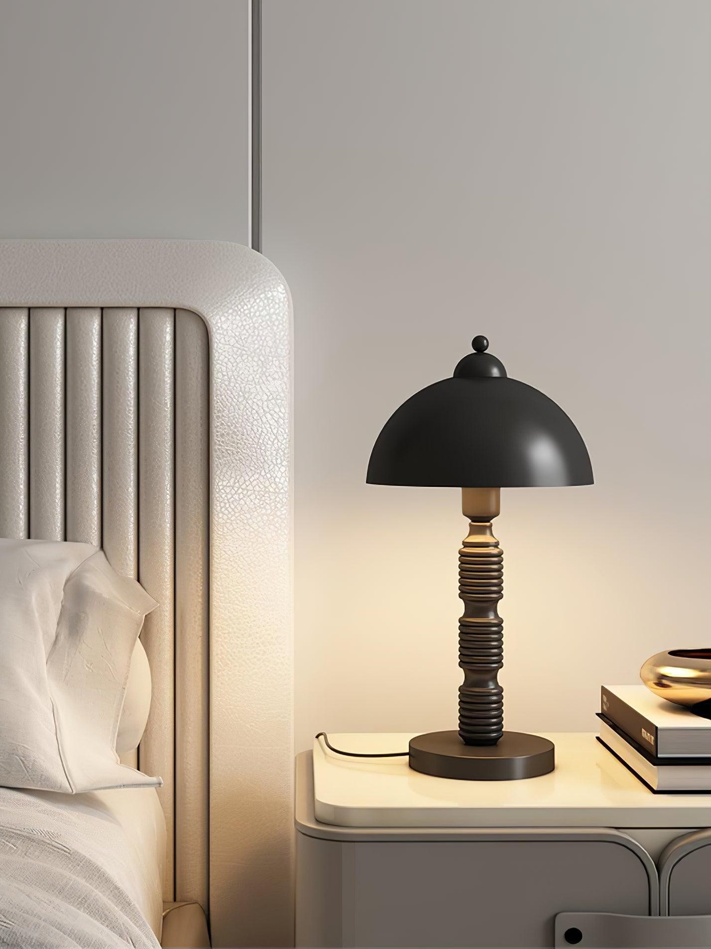 Nordic Iron Round Shade Pleated Base Table Lamp M260