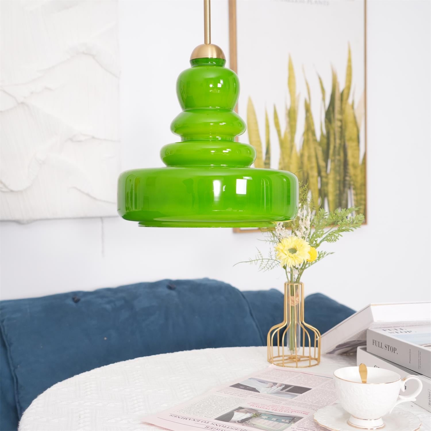 Mid Century Modern Gourd Glass Pendant Light M113