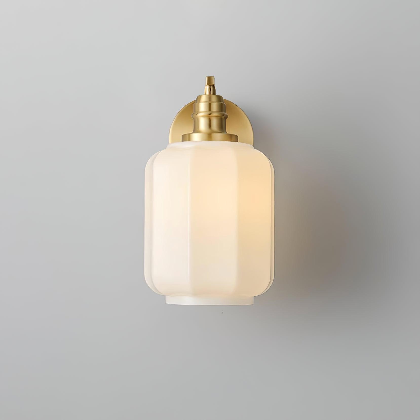 Retro Brass and Glass Wall Lamp M151