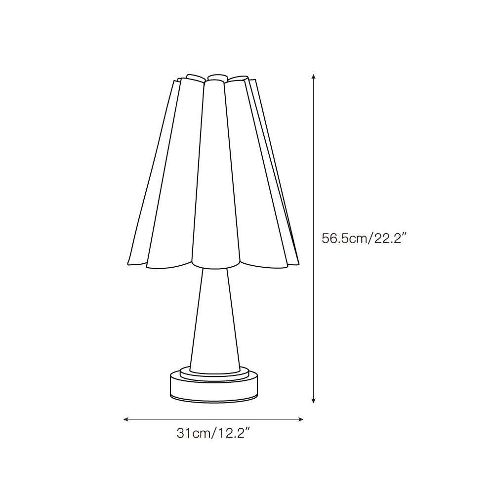 Shadon Marble Pleated Table Lamp T1904