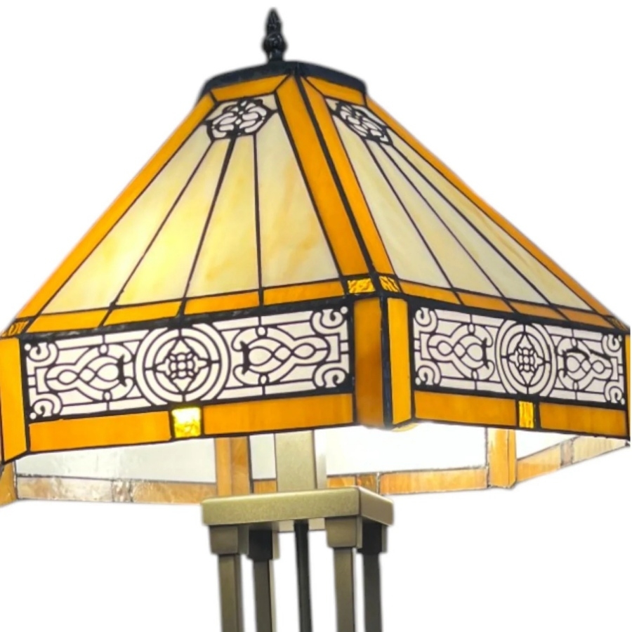 Velora Artisan Dragonfly Stained Glass Table Lamp - Vintage Tiffany Style Accent Light for Living Room T899