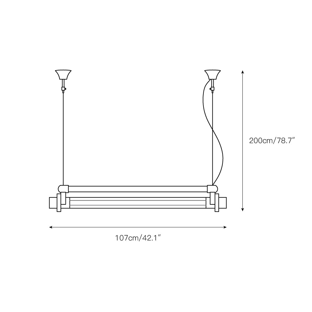 DDR Industrial Tube Pendant Light T1708