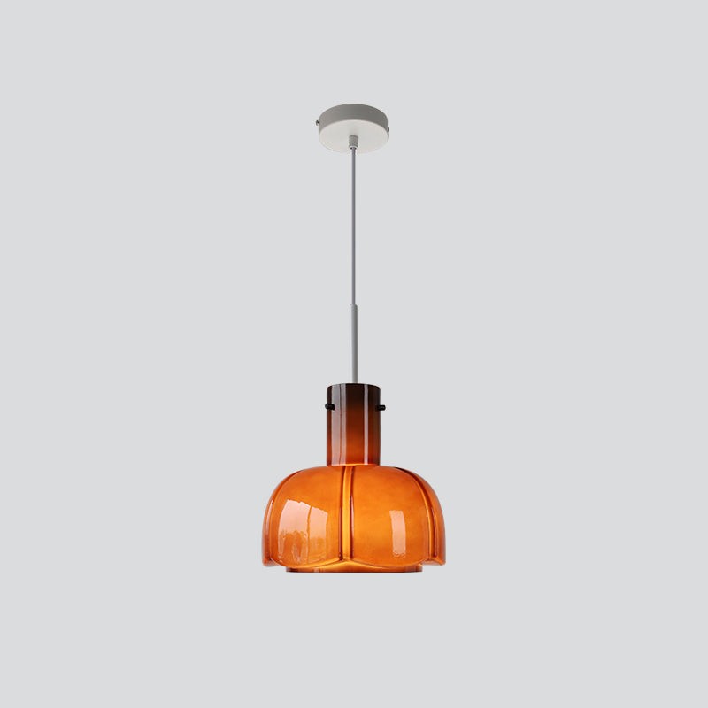 French Pastoral Style Petal Glass Pendant Light M23