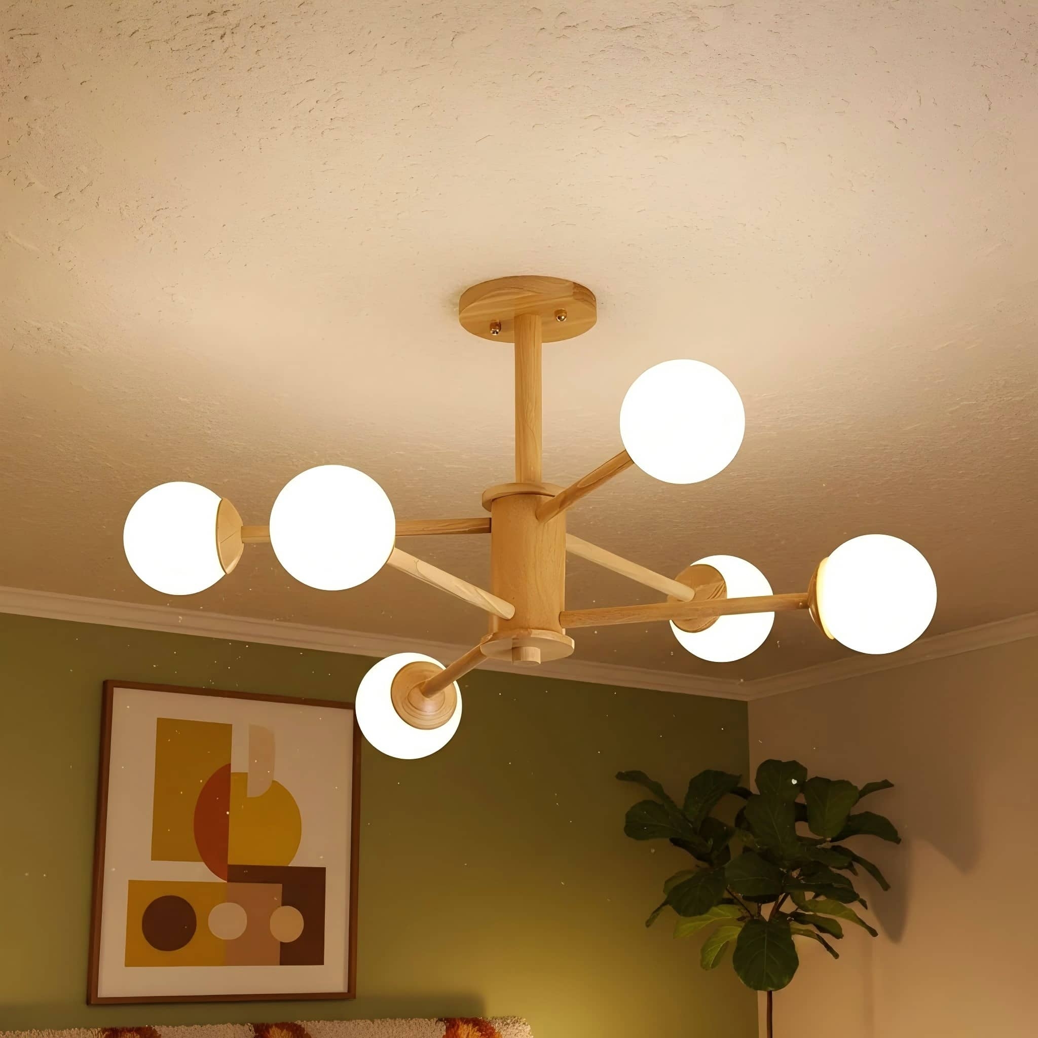Orrise Molecular Design Ceiling Lamp - Artistic Branch Lighting Chandelier for Home Spaces T526