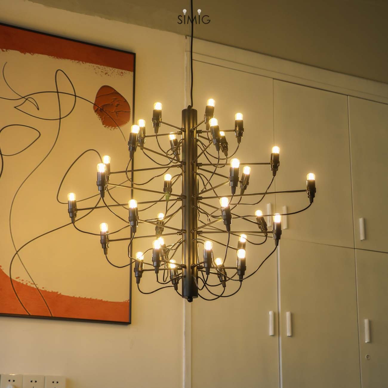 Tendrila Multi-Light Chandelier - Industrial Style Pendant Light for Dining Room