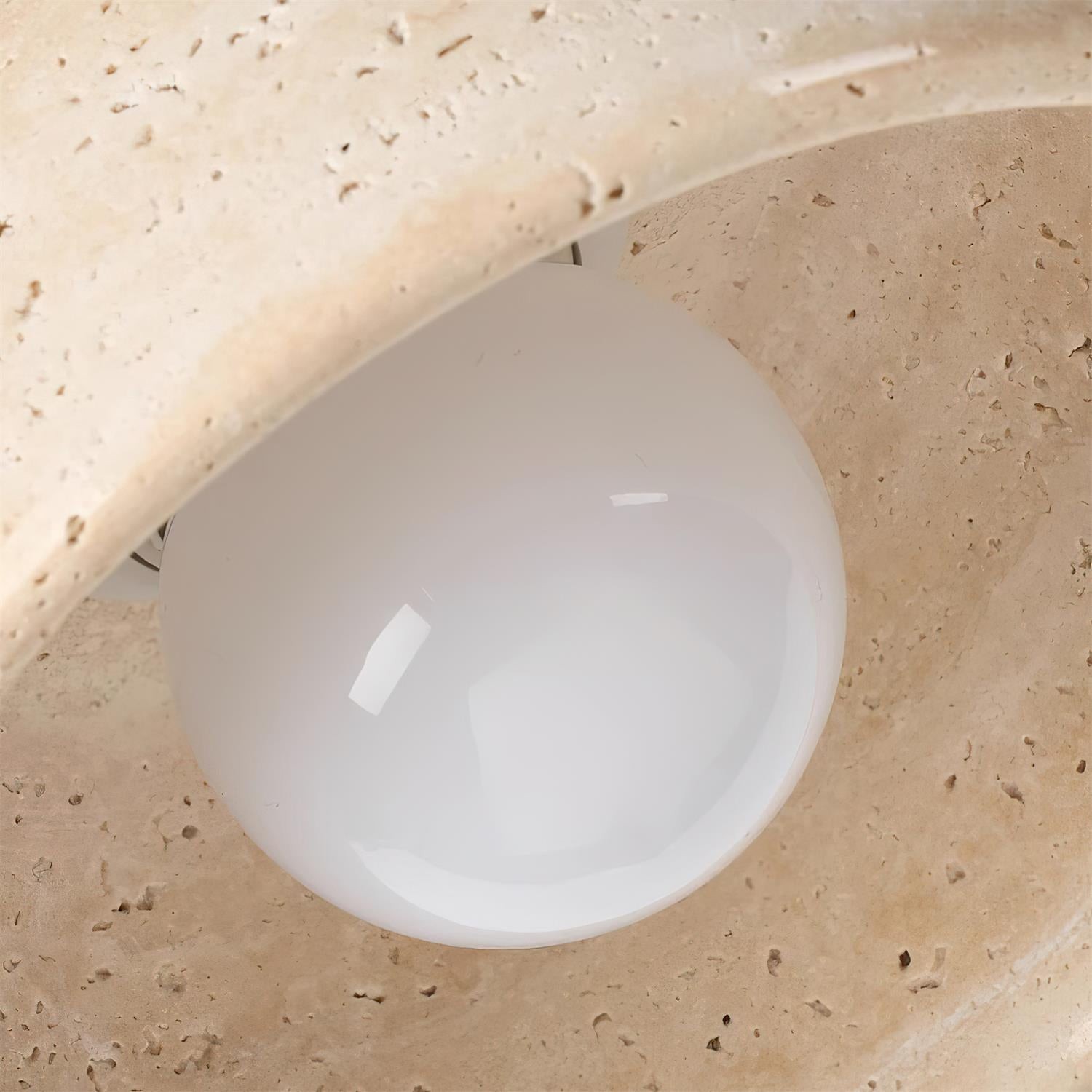 Travertine Cone Pendant Lamp - Minimalist Kitchen Island Light M160