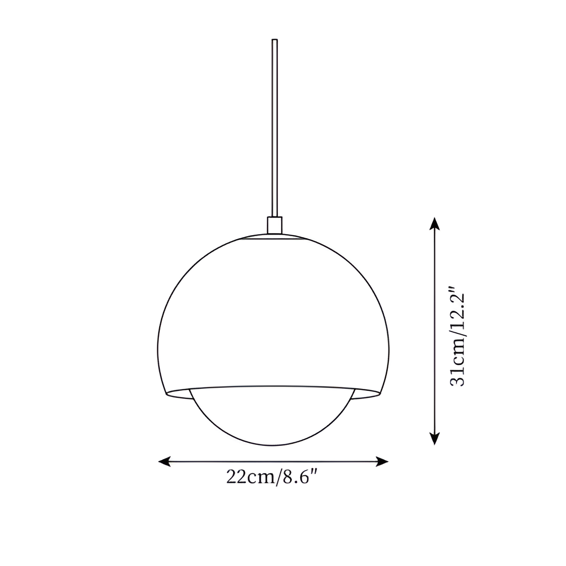 Nordic Lipko Bauhaus Pendant Light T2165