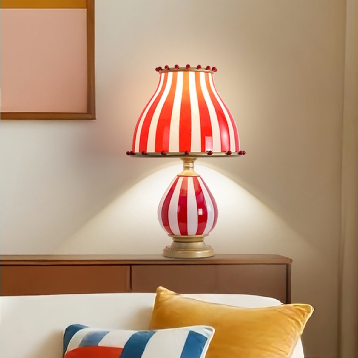 Festilo Circus-Style Metal Table Lamp — Vintage Living Room Accent S278