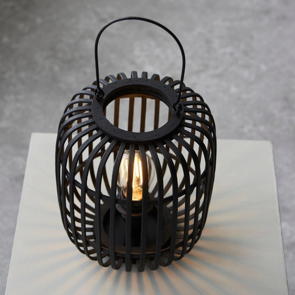 Yumeko Ambient Table Lamp - Open Bamboo Cage Design Stylish and Eco Friendly for Living & Bedroom T988