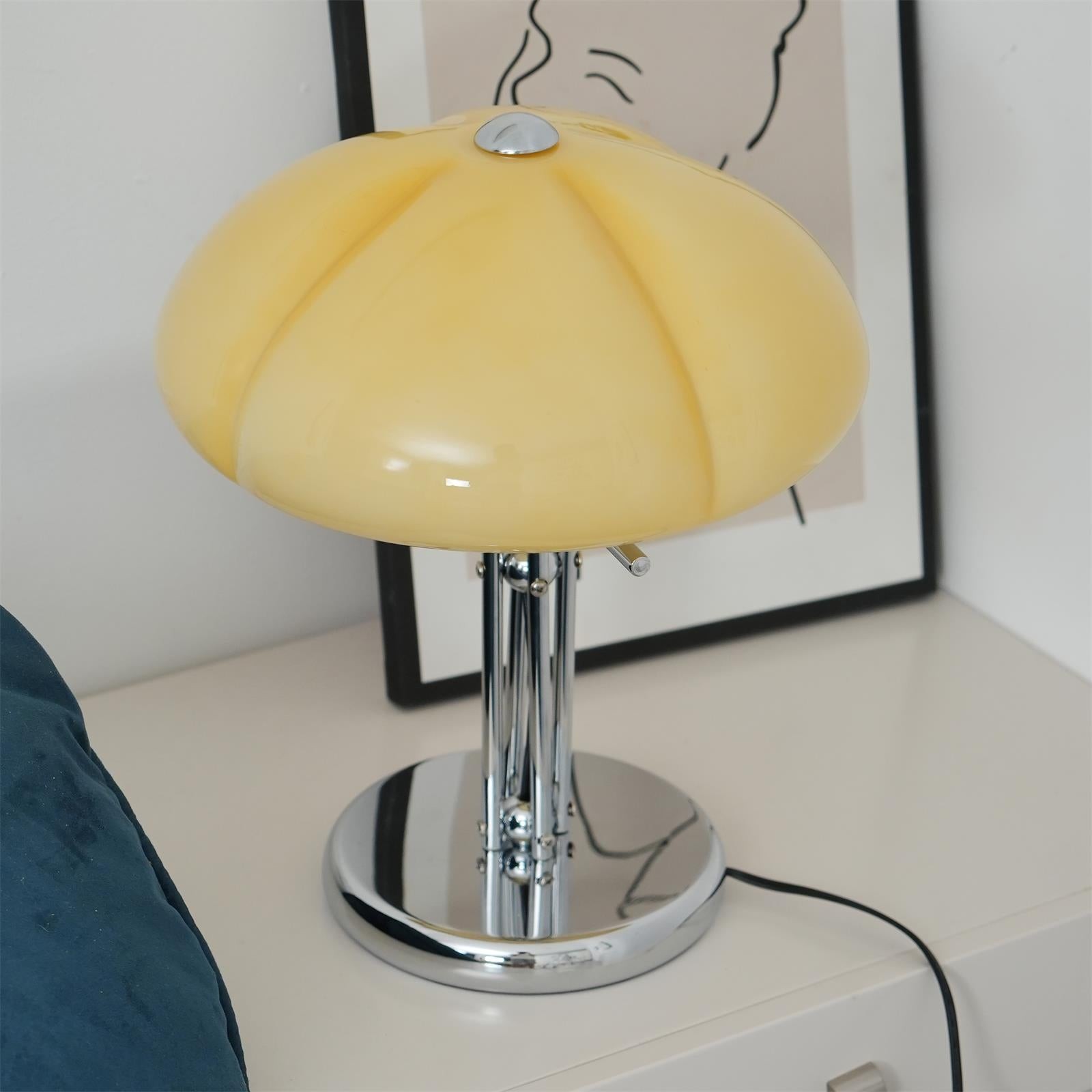 High-Grade Bedroom Bedside Mushroom Glass Table Lamp M175