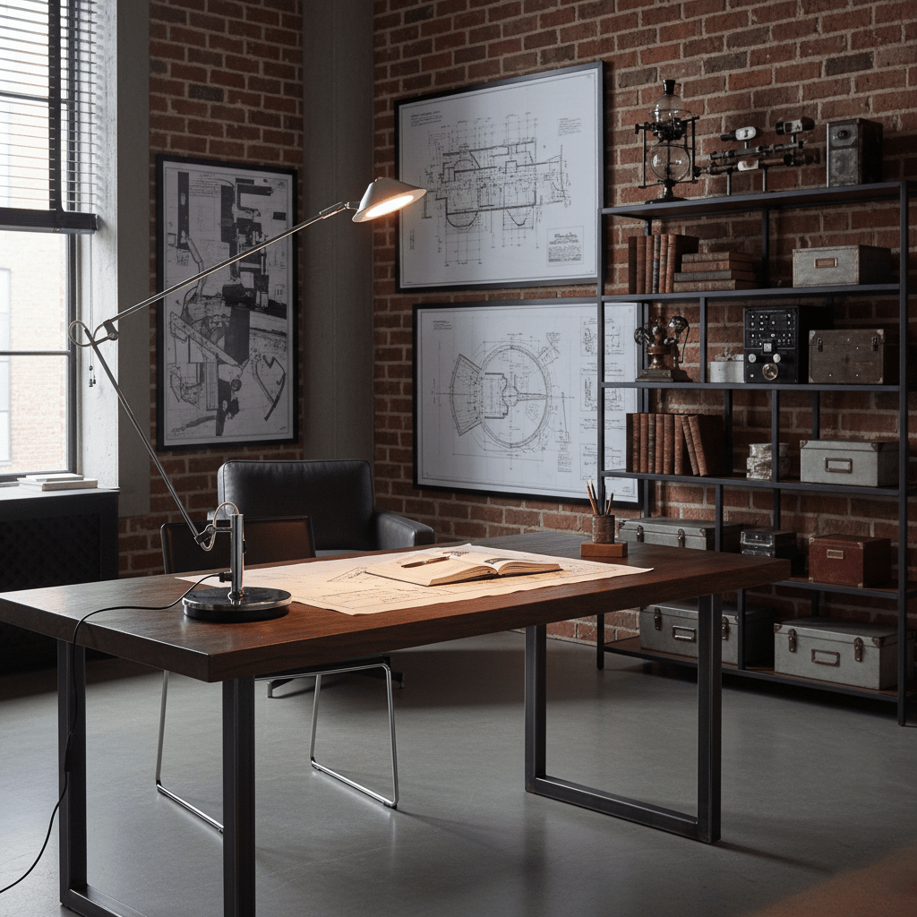 Adjustable Black Office Task Lamp T1596