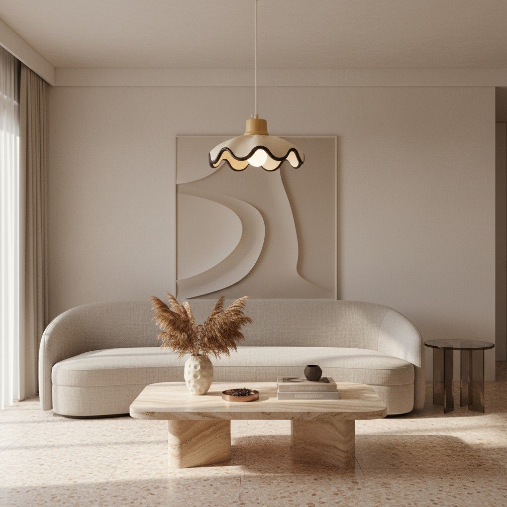 Moliro Modern Wavy Pendant Lamp – Minimalist Hanging Light T515
