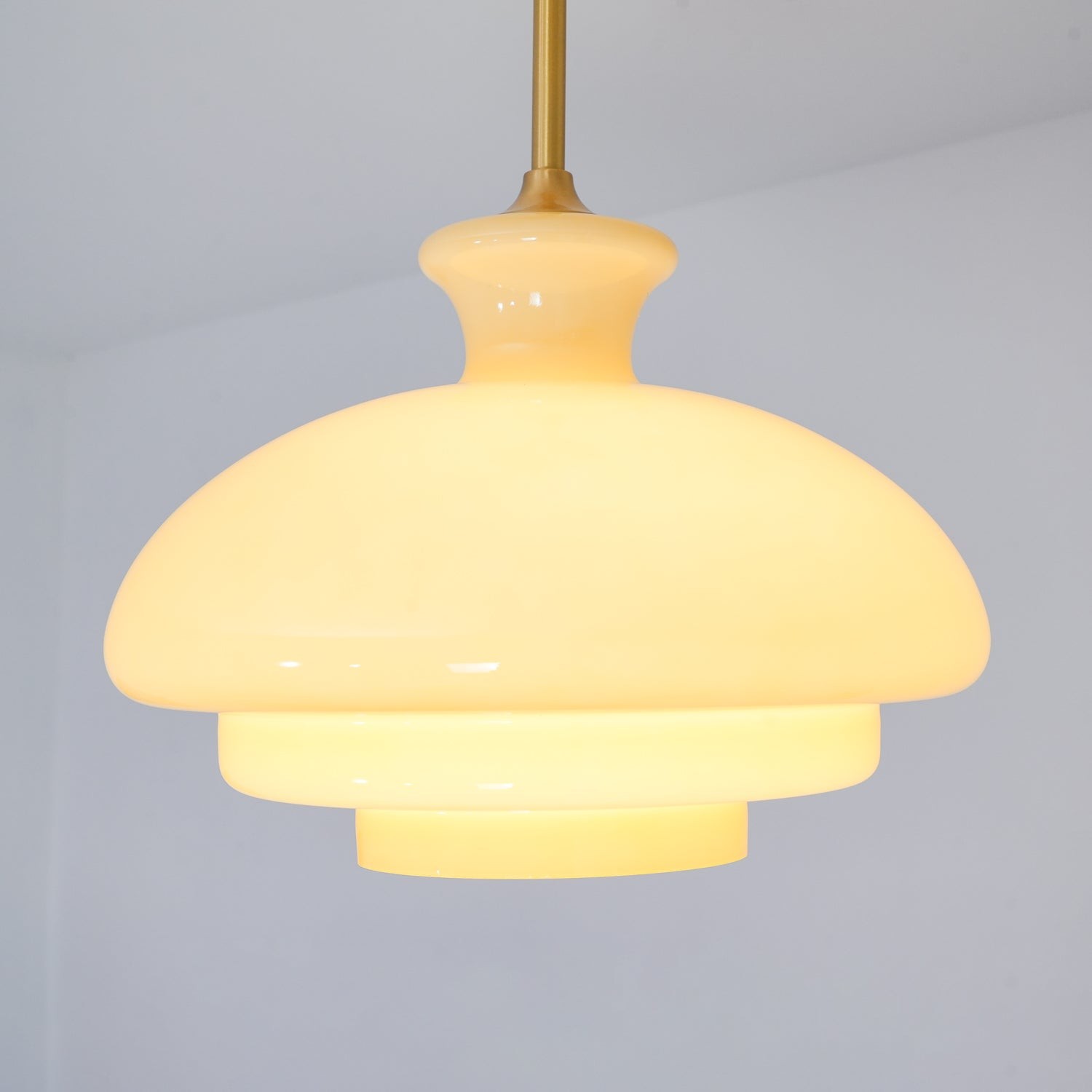 Round Yellow Stylish Simple Glass Pendant Lamp M520