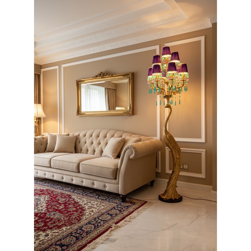 Perky Peacock Floor Lamp T1985