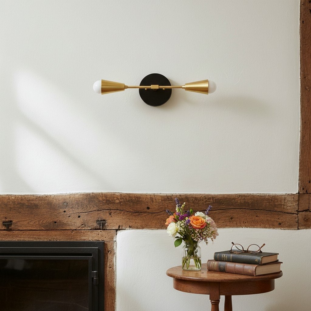 Mobilux Line Minimalist Vanity Light Fixture - Mid Century Bathroom Sconce T315